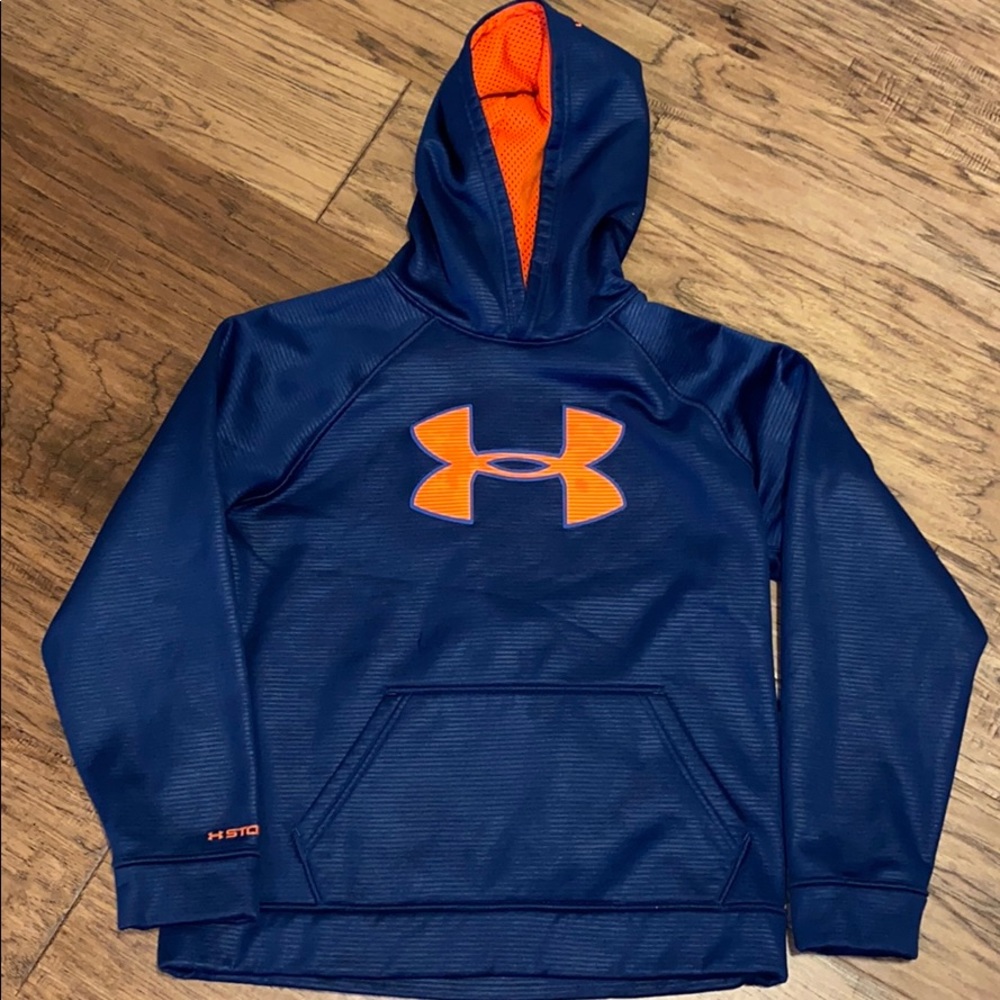 Under Armour sweatshirt navy with orange logo YL